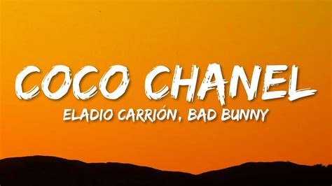 coco chanel bad bunny letra|coco chanel eladio letra.